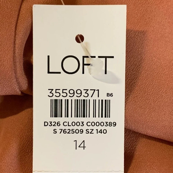 Loft Women's Peyton Velvet Flat Front Belted Straight Leg Pants Size 14 NWT - Picture 7 of 16